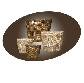 Decorative baskets in Stock at Bob's Tropicals Showroom in Phoenix.