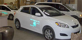 Interior Lanscape maintenance with Green fuel efficient vehicles by Bob's Tropicals of Phoenix Arizon
